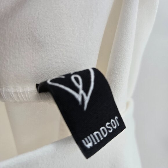 Windsor White Elastic Pull On Back Tie Trousers Size XS - Picture 12 of 13